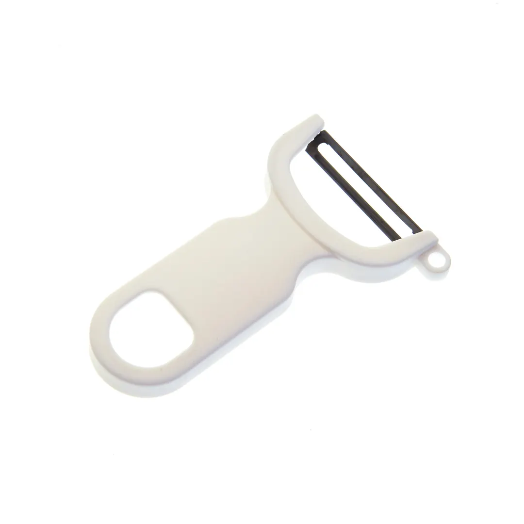 Mercer M33071WHB Y-Peeler – 4" Swivel Blade Vegetable Peeler Carbon Steel, White Handle, Smooth Edge
