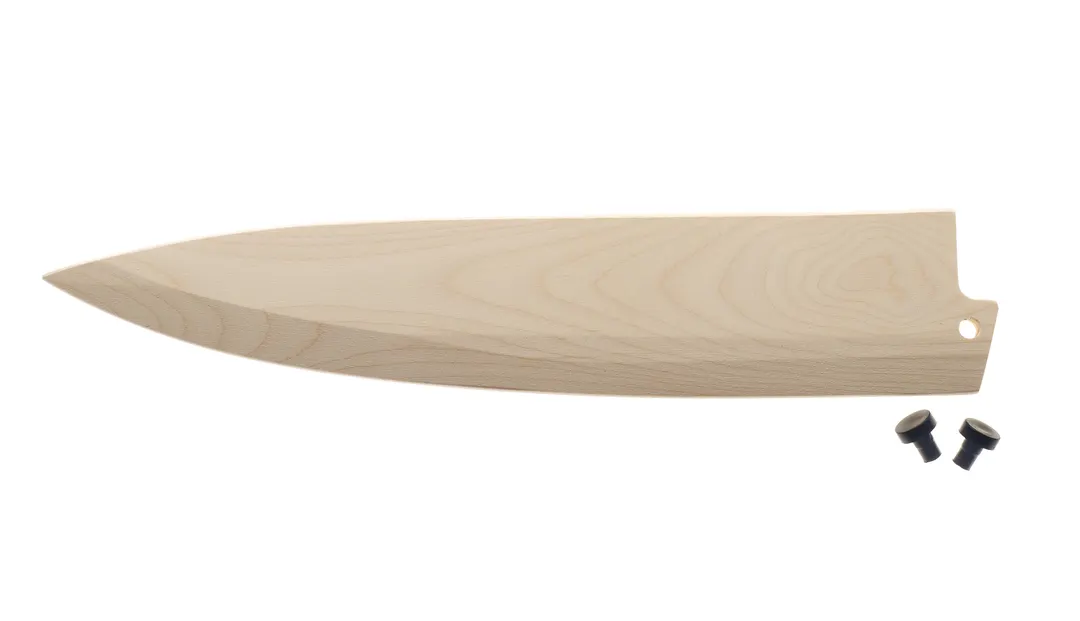 Mercer M33134BIR Birch Chef Knife Guard, 10" Blade Cover with Pins for 10" Knives and 240mm Gyuto