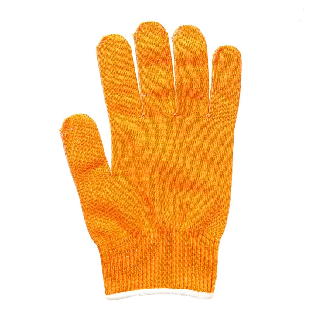 Mercer M33415ORL Cut‑Resistant Glove, L Orange/White, 13 ga HDPE, ANSI A4, Washable, FDA‑Approved