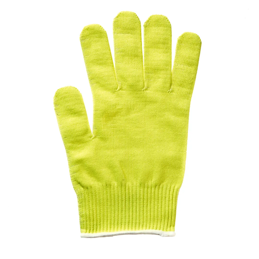 Mercer M33415YLL Cut-Resist Glove, L Yellow/White Cuff, 13 Gauge UHMWPE, A4, Washable, FDA Approved