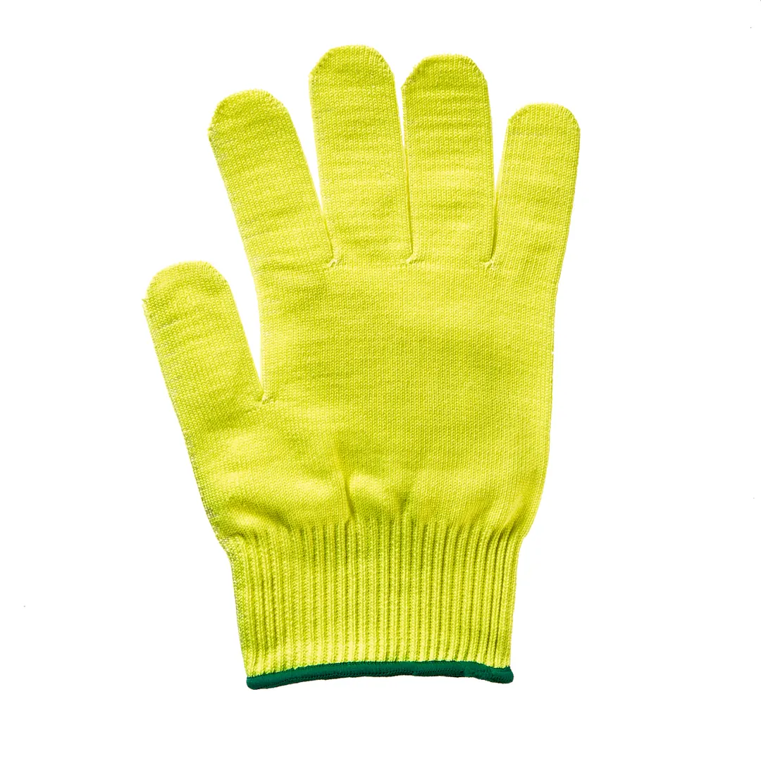 Mercer M33415YLM Cut‑Resistant Glove, Size M Yellow/Green Cuff, 13‑Gauge PE, ANSI A4, FDA Approved