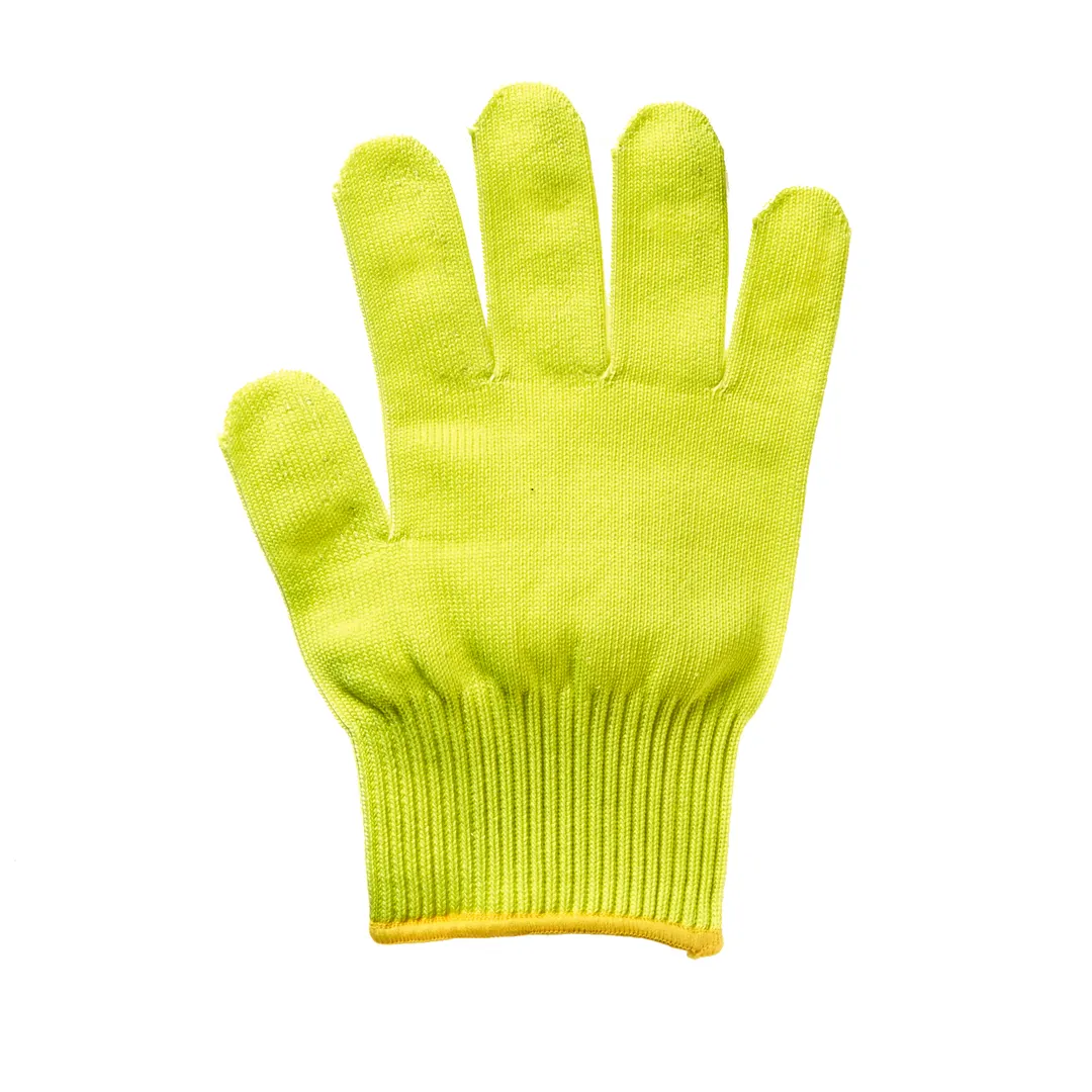 Mercer M33415YLXS Cut-Resistant Glove - XS Yellow Cuff 13-Gauge Poly, ANSI A4, Washable FDA Approved