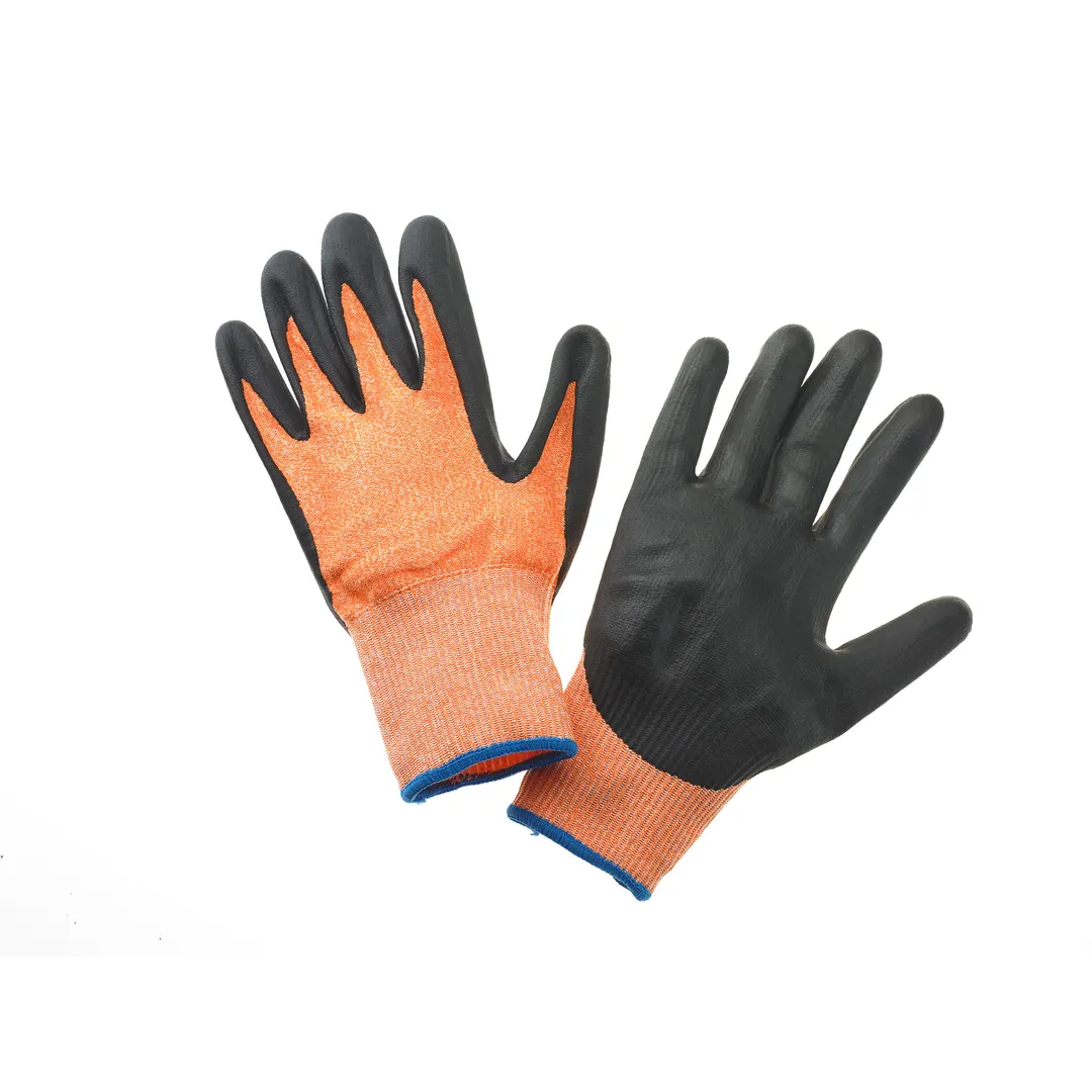 Mercer M334252X Cut‑Resistant Glove, HPPE, Nitrile Palm, ANSI A4, Orange/Blue Cuff, Size XXLarge