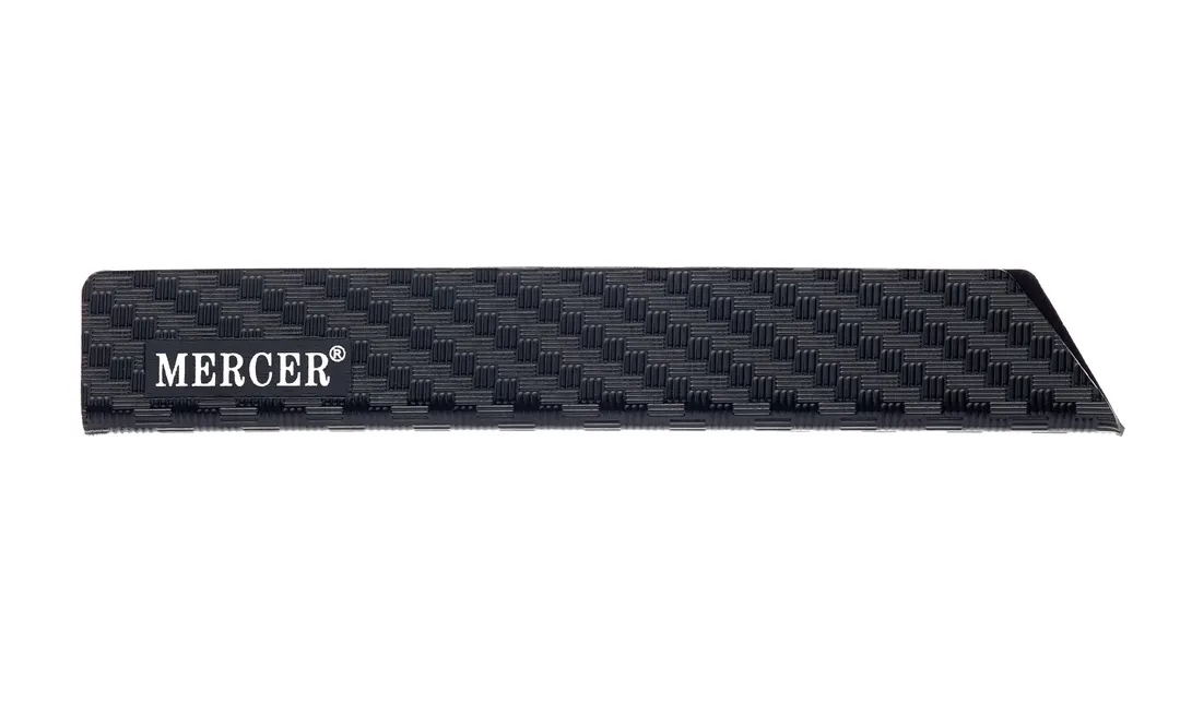 Mercer M33511P Knife Guard - 6" x 1" Felt‑Lined ABS Plastic Blade Cover, Black, Sleeve for Cutlery