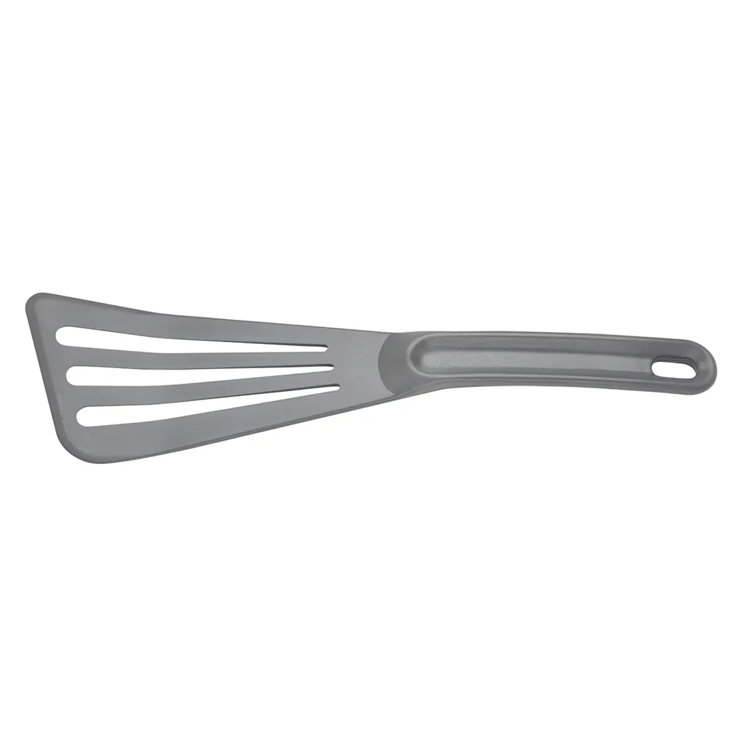 Mercer M35110GY Slotted Turner, 3-1/2" x 12" Gray Nylon Handle, Plastic Blade, Heat‑Resistant