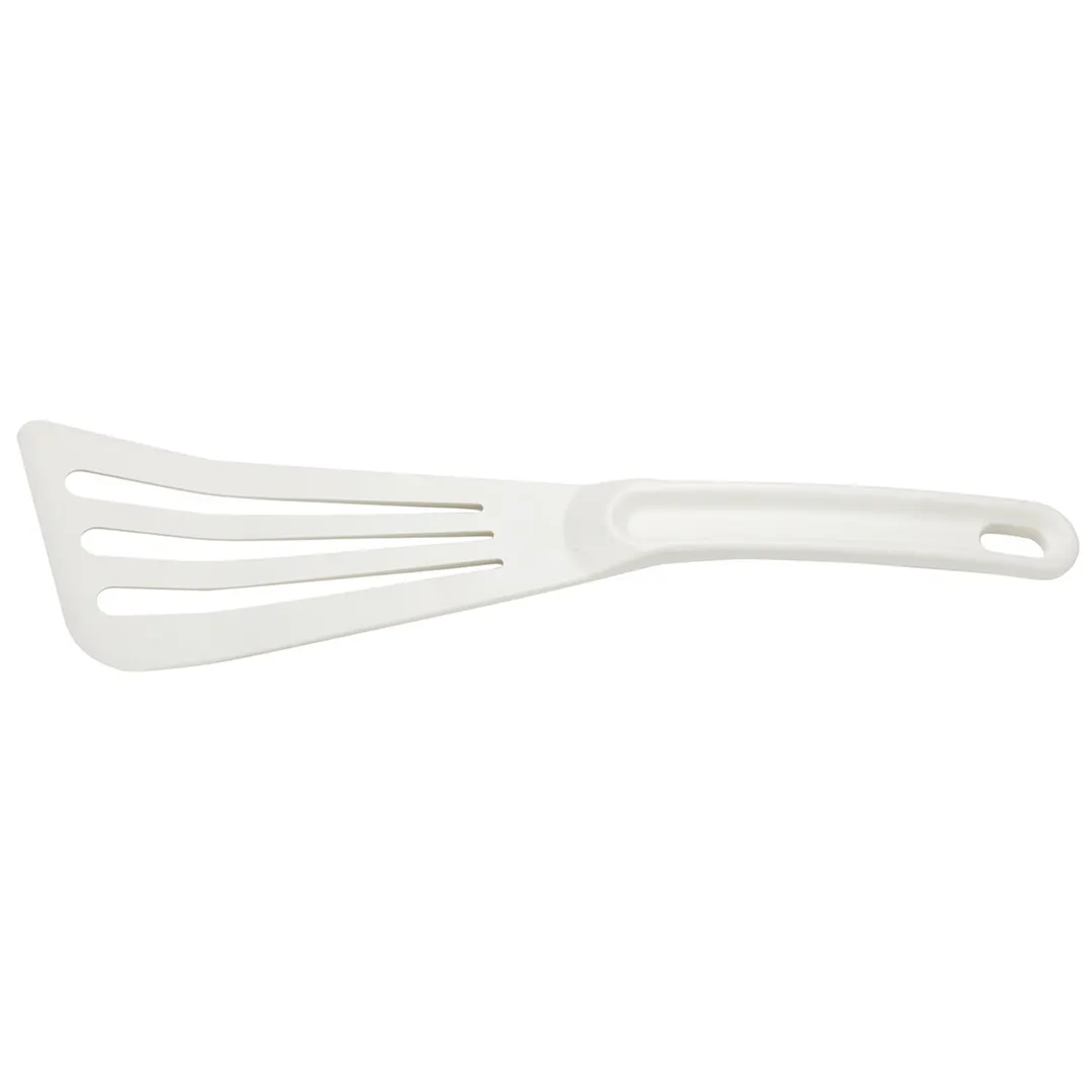 Mercer M35110WH Turner – 3-1/2" Slotted Blade, 12" Nylon Handle, White, 430°F Impact Resistant