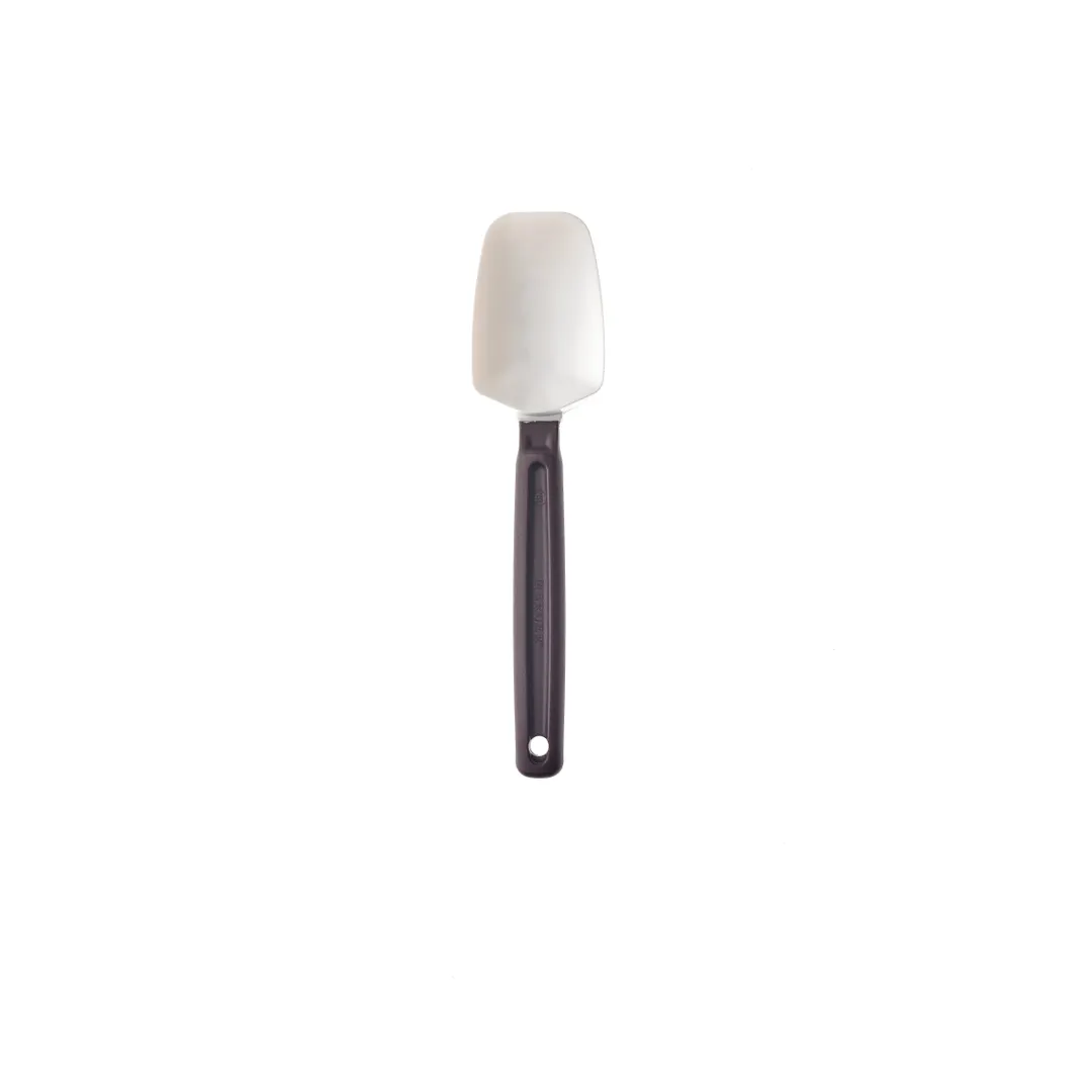 Mercer M35115 Hell’s Tools Blade Spoon Scraper, 10.3" Length, White, Red Handle, Silicone 500°F, NSF