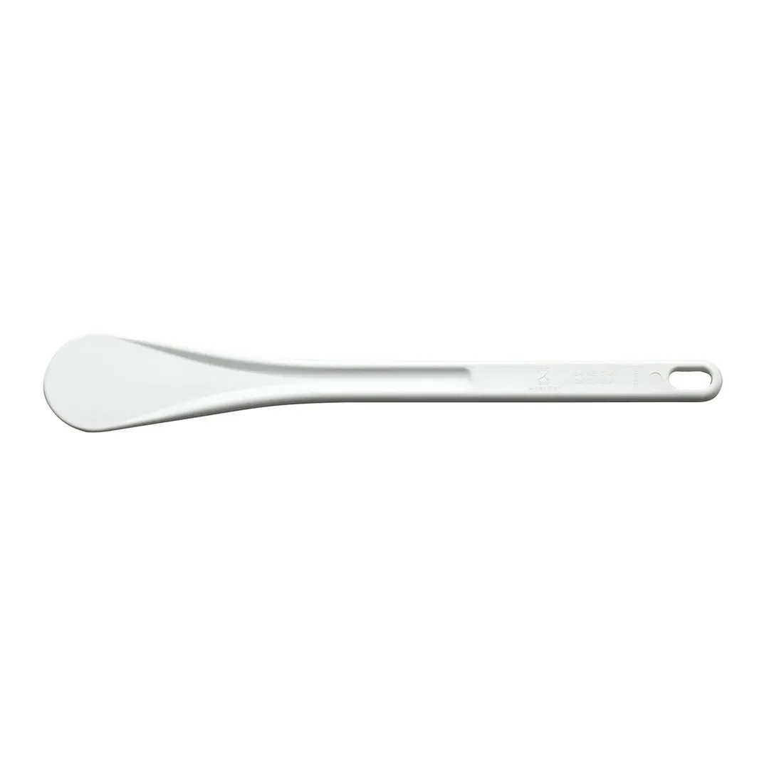 Mercer M35120 Spoonula, 9"-11" High‑Temp Impact‑Resistant Nylon Blade, White Handle, NSF‑Approved