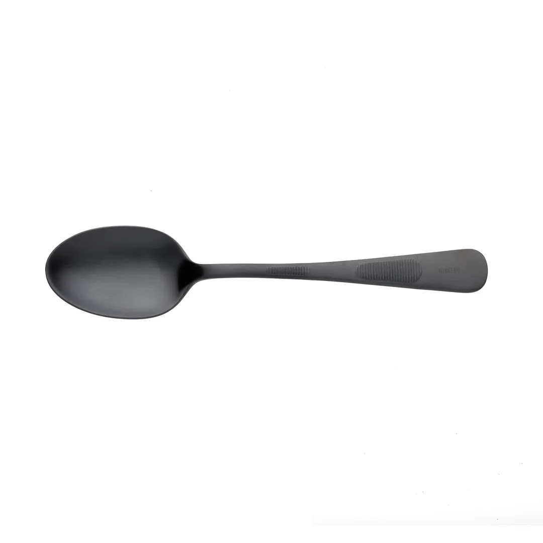 Mercer M35140BK Plating Spoon, 1-1/3 oz, 7-7/8" Length, Stainless Steel, Matte, Bowl, Satin Handle