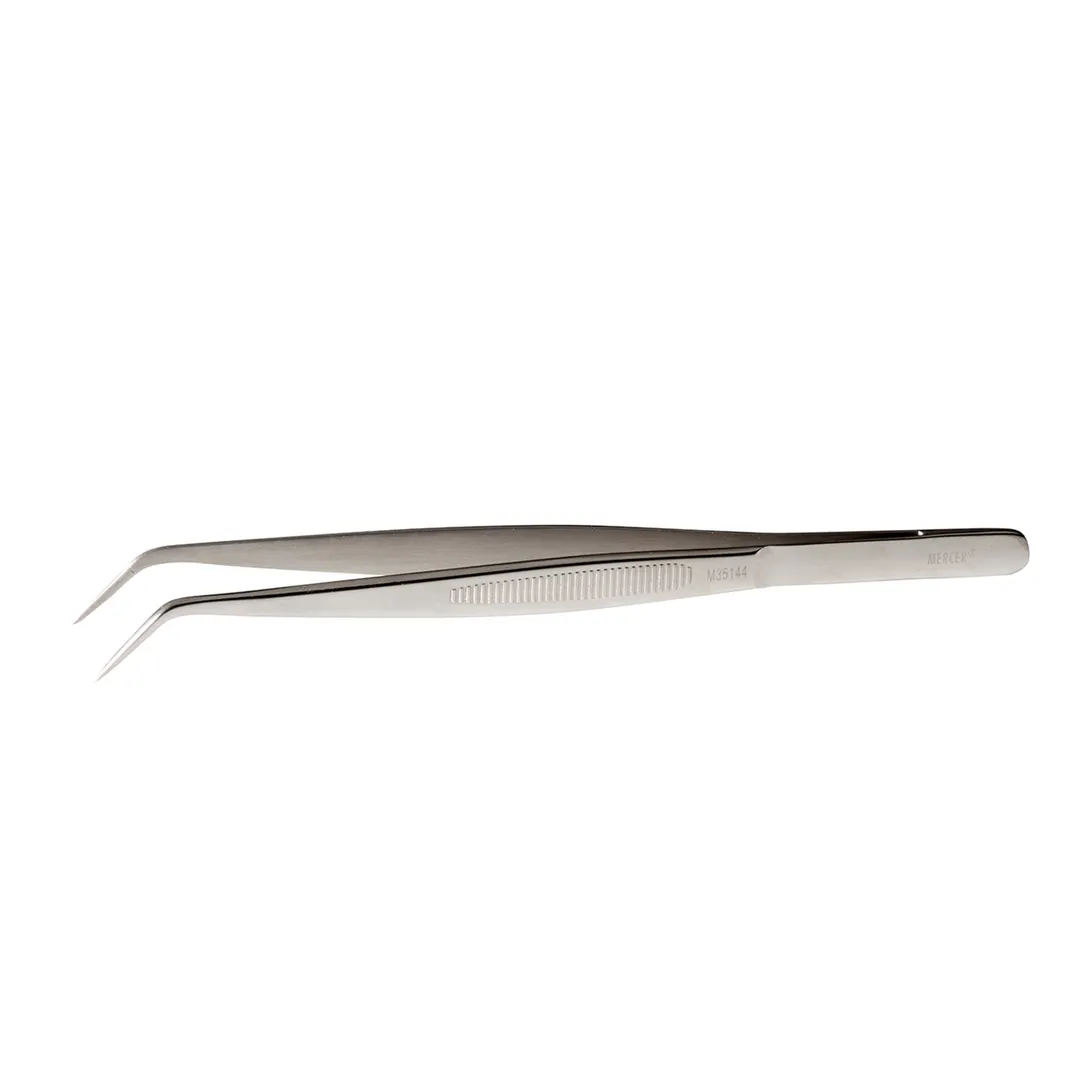 Mercer M35144 Tongs - 6-1/8" Curved Fine-Point, Inner Tips, Hardened 18/8 Stainless Steel, 3-9" Size