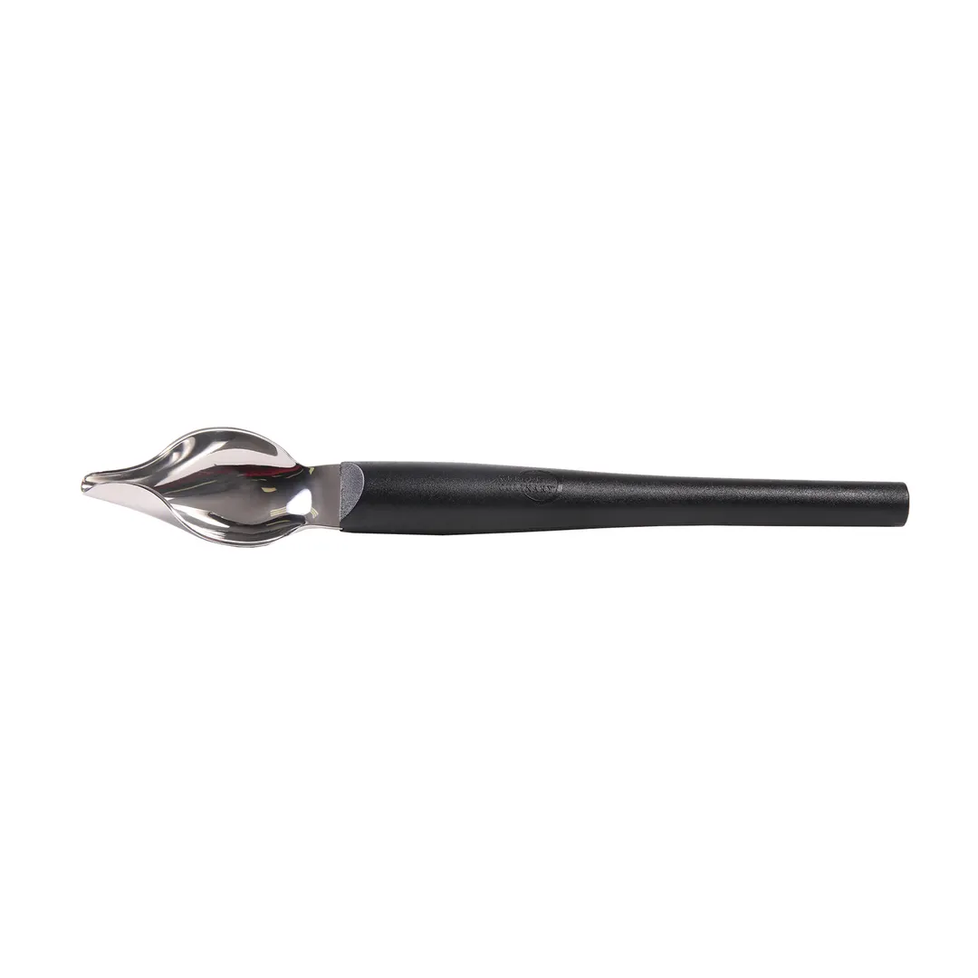 Mercer M35145 Plating Spoon, 7" Tip, 18/8 Stainless Steel Bowl, Nylon Handle - Presentation Tool