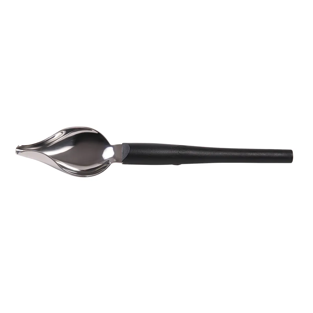 Mercer M35146 Precision Spoon - 7-7/8" Tapered Tip Tool, Nylon Handle, 18/8 Stainless Steel Bowl