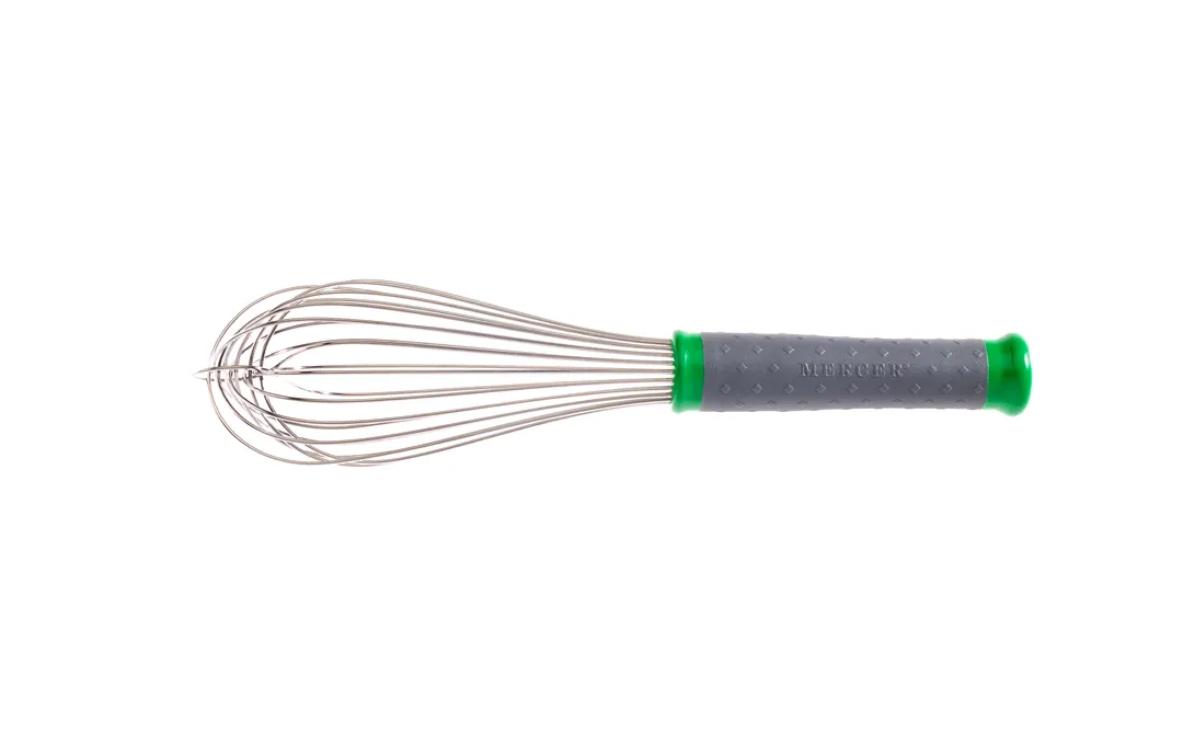 Mercer M35200 Piano Whip – 10" 18‑8 Stainless Wire, Nylon Handle with Color‑Coded Ends, NSF