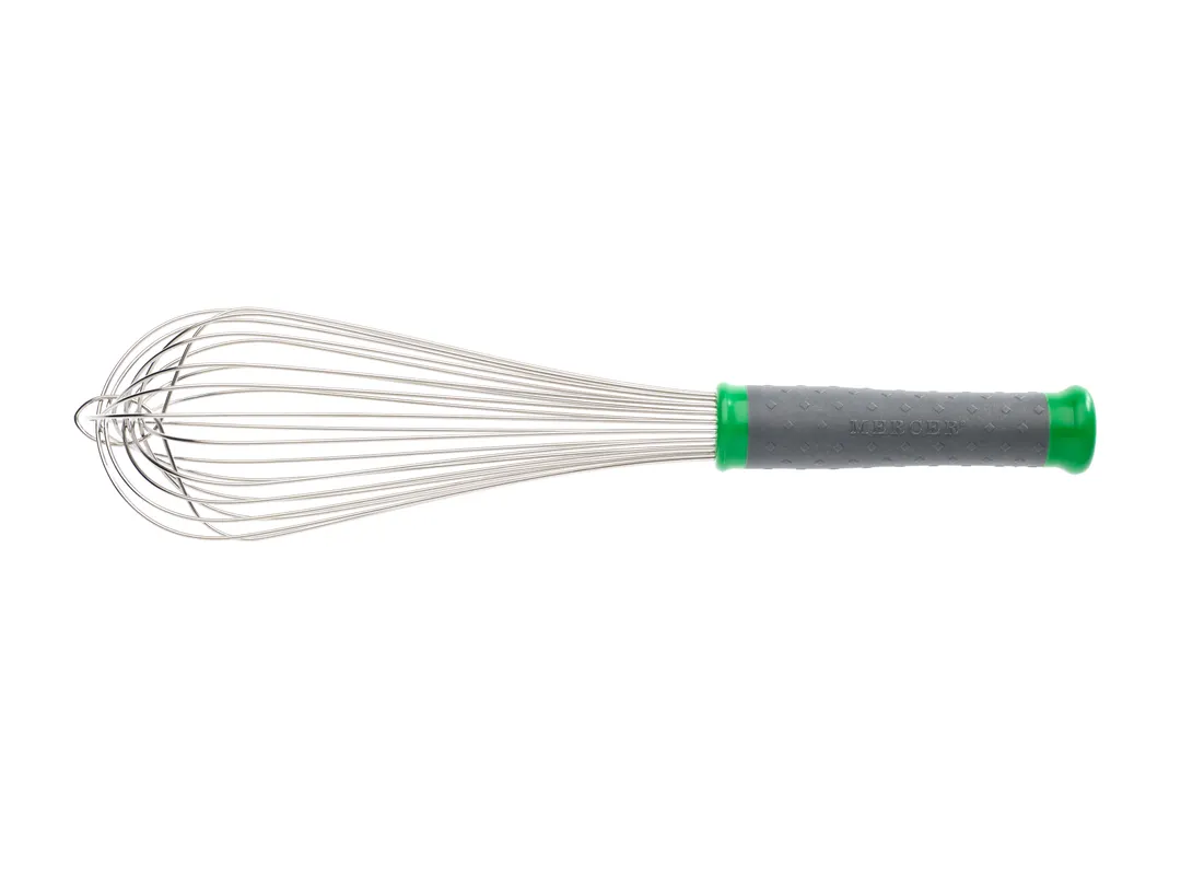 Mercer M35201 Piano Whip - 12" 18-8 Steel Wire, Nylon Handle, Color-Coded Ends, NSF