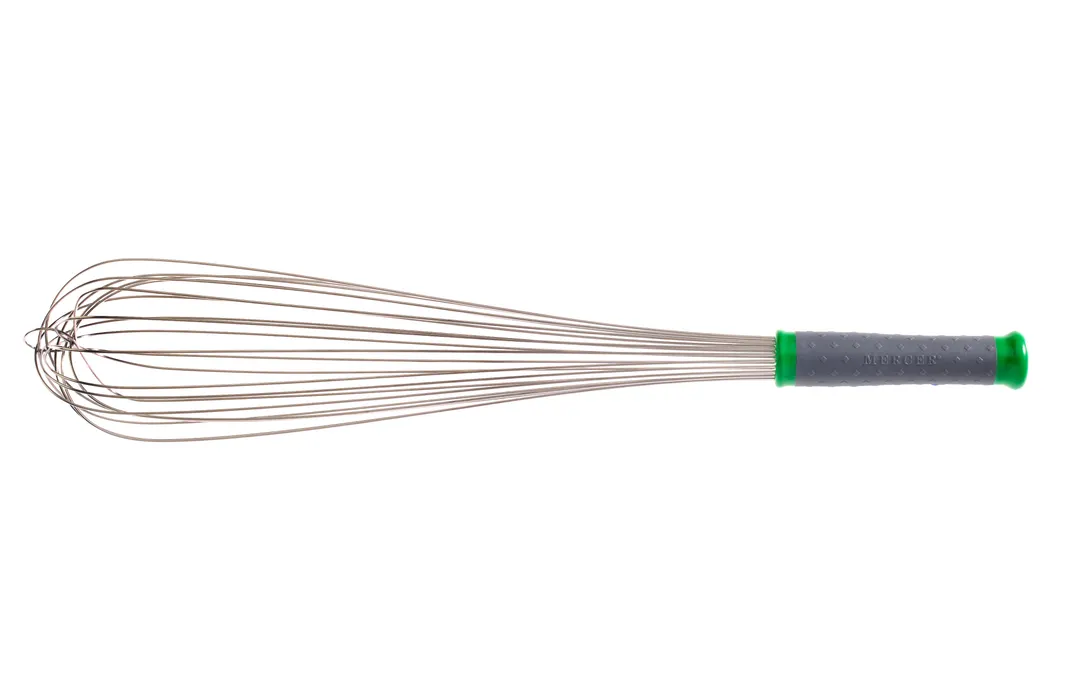 Mercer M35204 Piano Whip, 18" 18-8 Steel Wire, 18-20" Nylon Handle with Color-Coded Ends, Loop, NSF