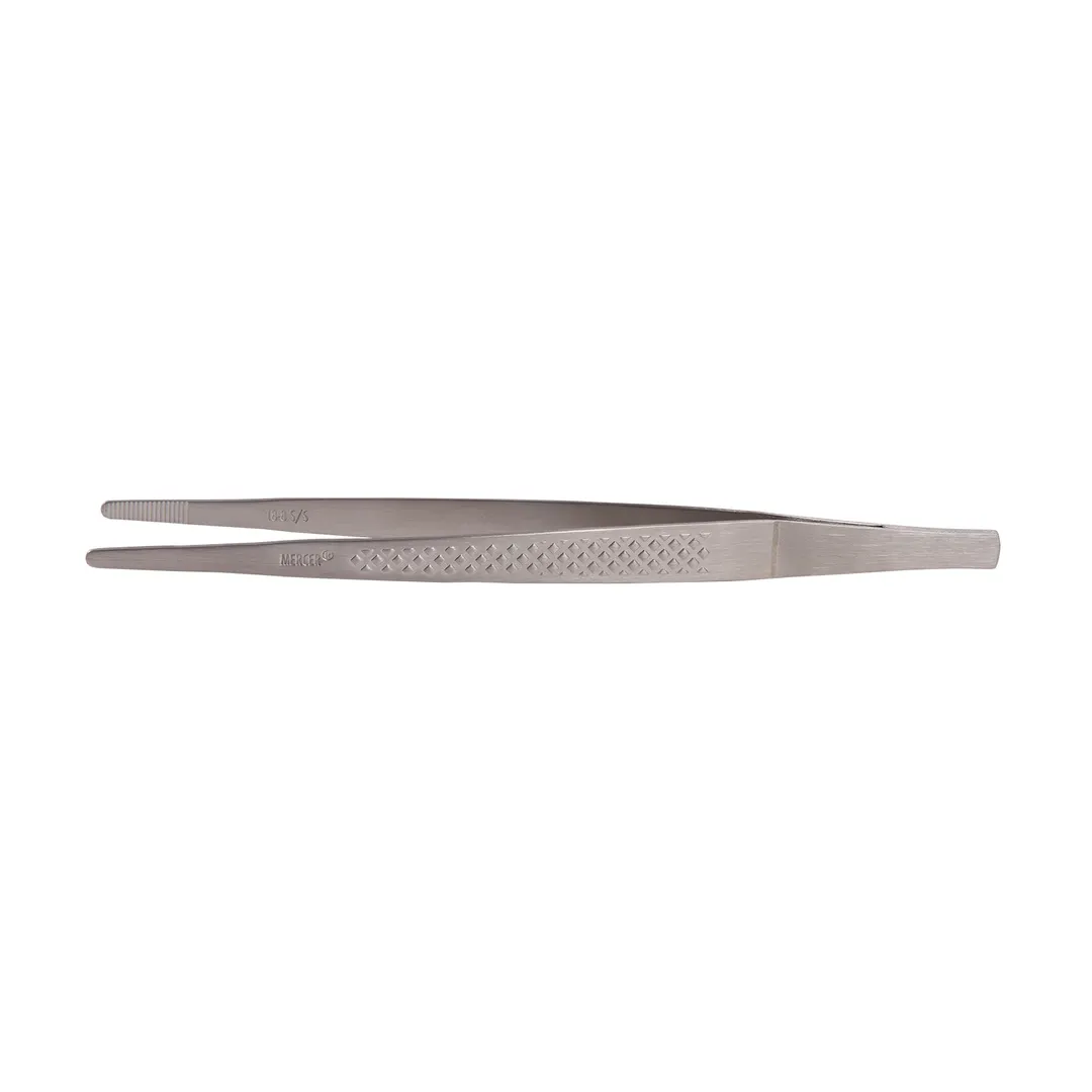 Mercer M35235 Precision Plus Tongs 6-1/8" Cross‑Hatch Serrated Tips, 18/8 Stainless Satin 3‑9" Size