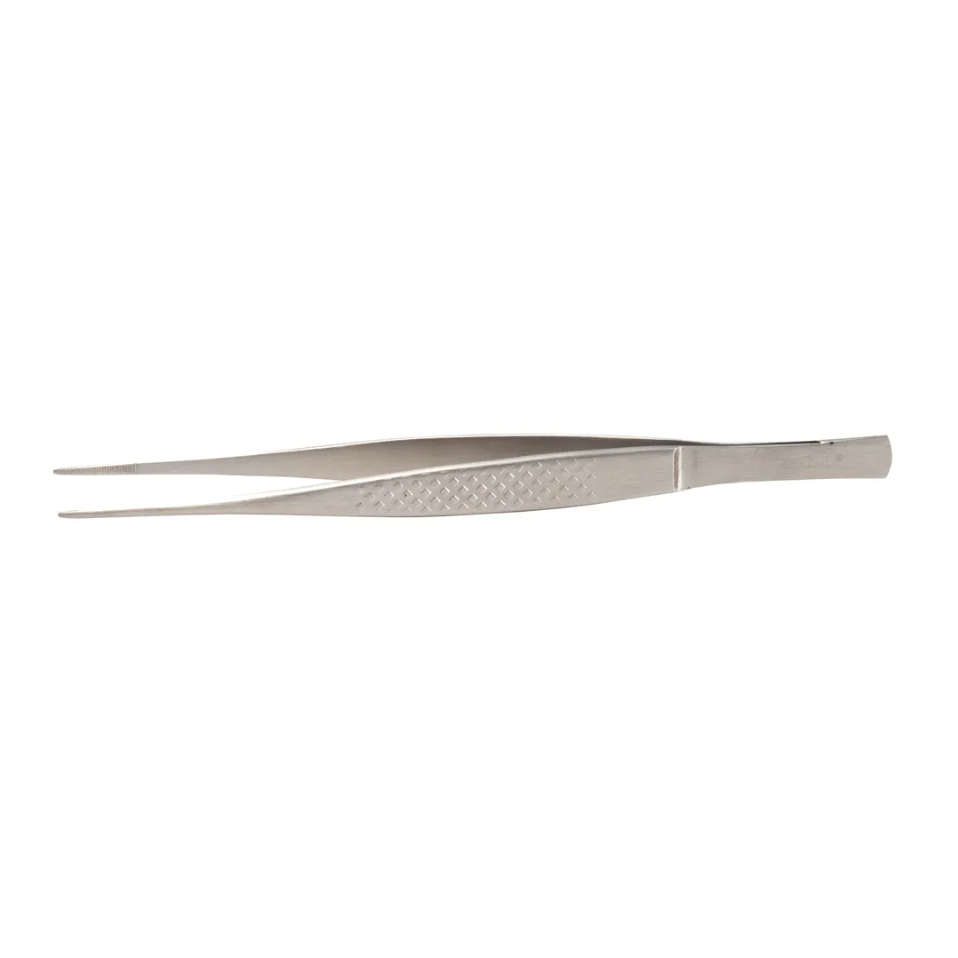 Mercer M35245 Tongs Plus – 6‑1/8" Fine‑Point, Cross‑Hatch Grips, Serrated Tips, 18/8 Steel
