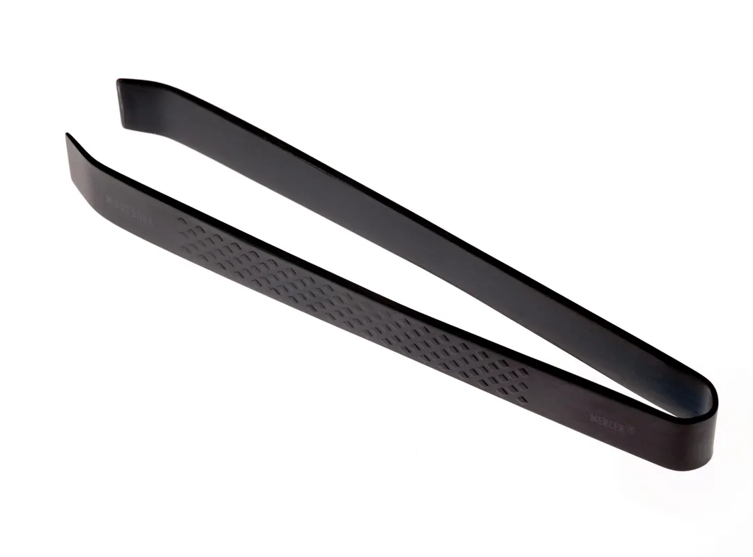 Mercer M35250BK Precision Fish Bone Tweezer, 4-5/8" x 1/2", Black, Stainless Steel, Grips