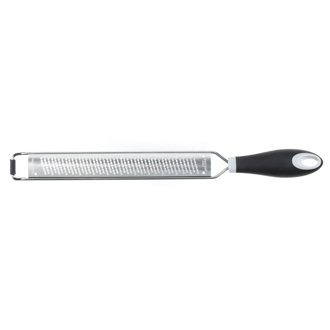 Mercer M35401 Lemon Lime Zester, 8-7/8" x 1-3/16" Steel Blade, 15", Plastic Handle, Hanging Hole
