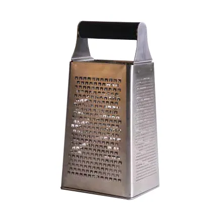 Mercer M35420 Box Grater – 9" Stainless Steel, Fine‑Coarse‑Extra & Slice Cuts, Base