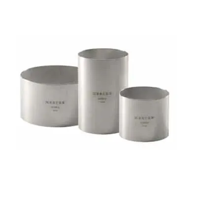 Mercer M35510 Ring Mold - 5.5 oz, 2" x 1-3/4" Stainless Steel, Dishwasher Safe, 1-Piece