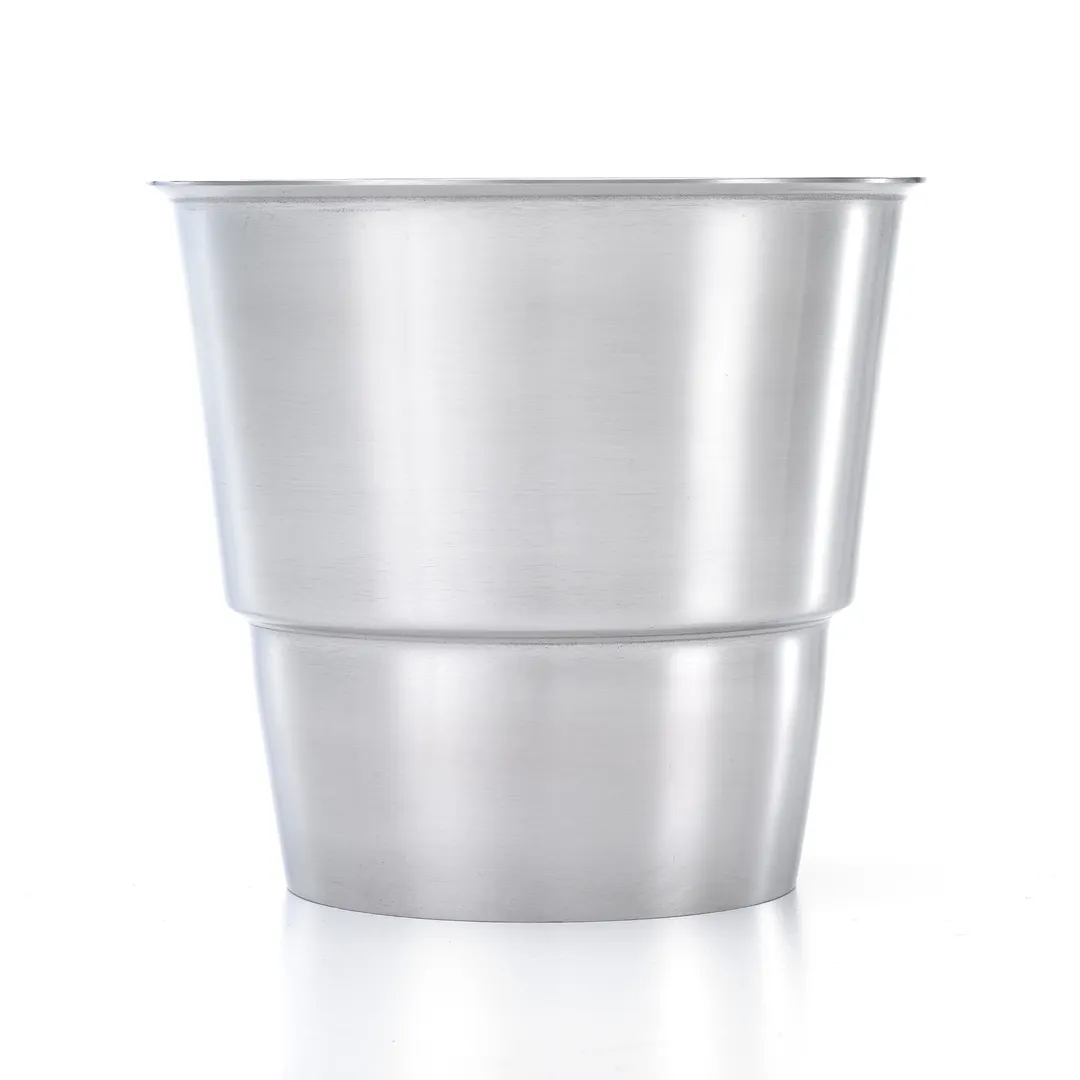 Mercer M35950 Milk Shake Collar – H4‑1/16" T4‑1/3" M3‑3/8" B2‑13/16", Dishwasher‑Safe, 18/8 Steel