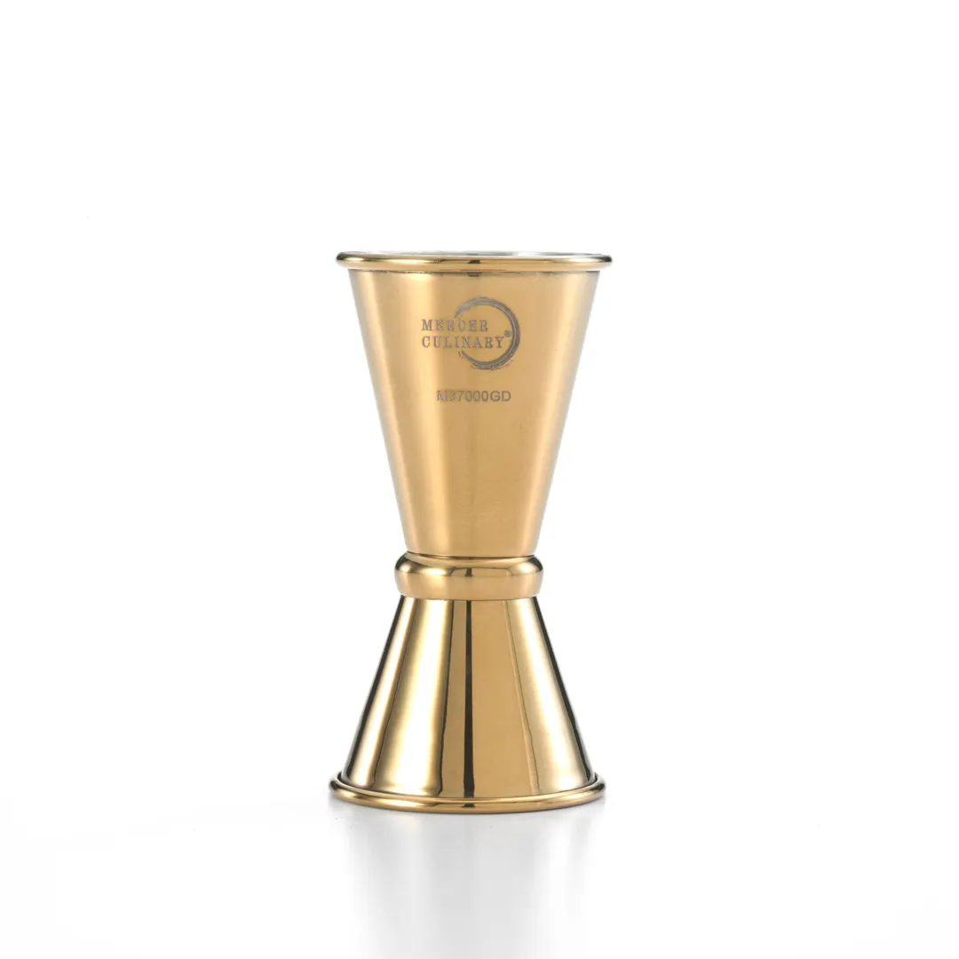 Mercer M37000GD Barfly Jigger, 1/2 oz & 3/4 oz, 18/8 Stainless Steel, Gold-Plated