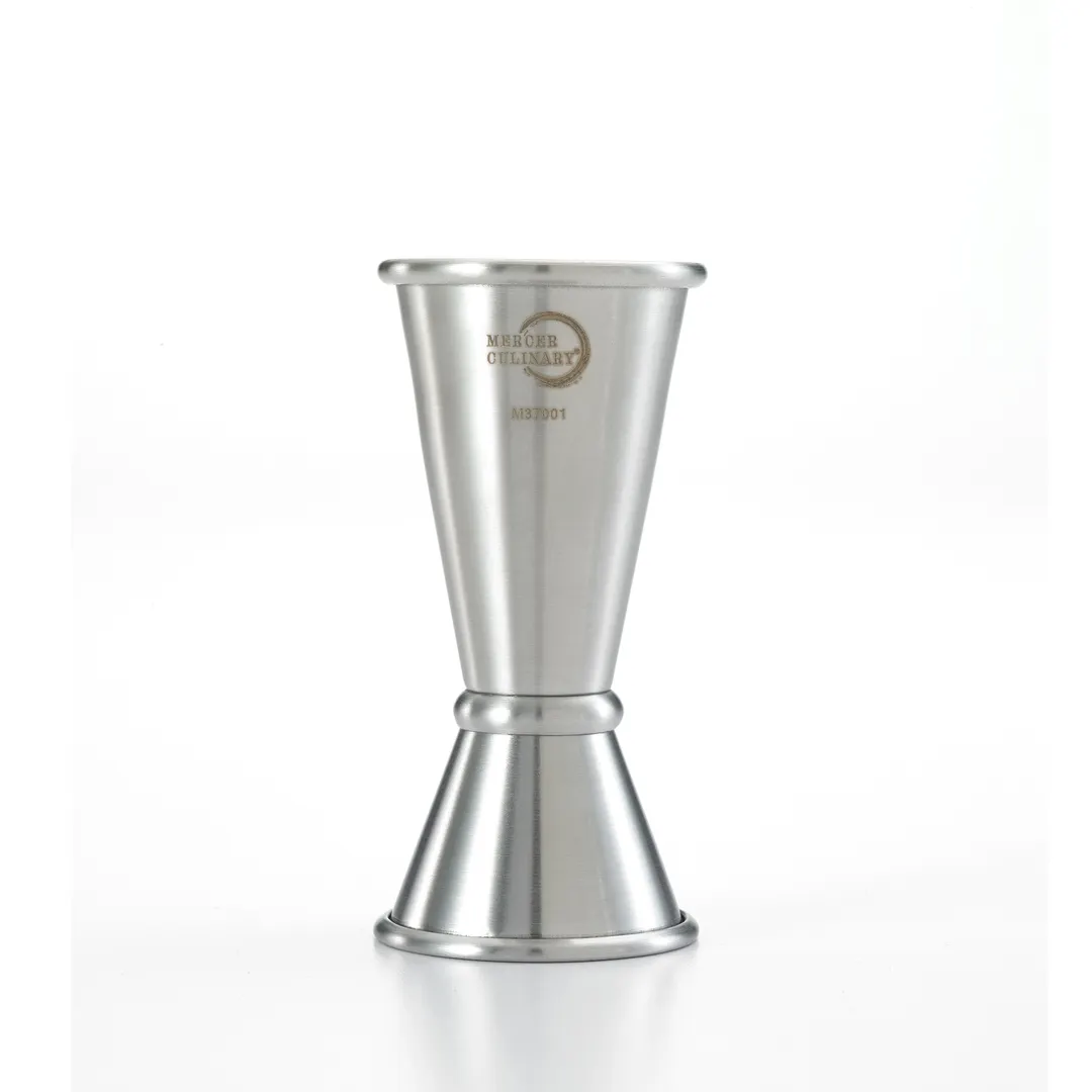 Mercer M37001 Jigger, 20 ml (0.67 oz) Small & 40 ml (1.35 oz) Large, 18/8 Stainless Steel, Markings