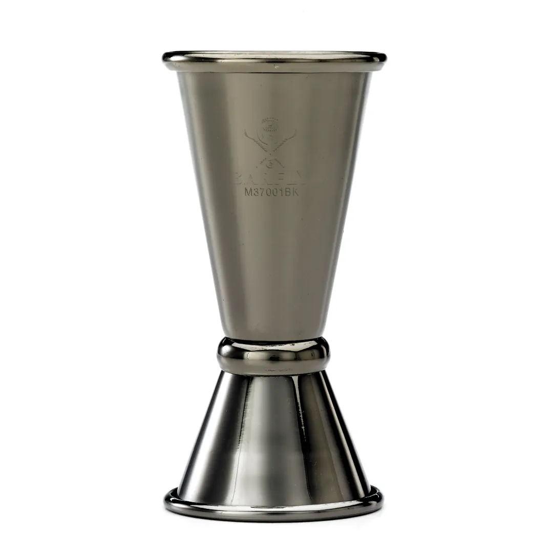Mercer M37001BK Barfly Jigger, 20 ml / 0.67 oz & 40 ml / 1.35 oz, Stainless Steel, Black‑Plated