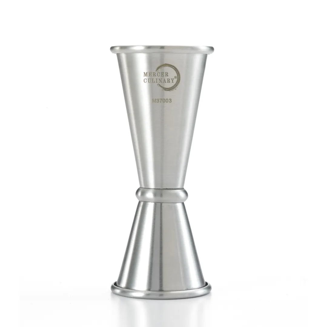 Mercer M37003 Barfly Jigger – 1 oz / 1.5 oz Dual, Internal Markings, 18/8 Stainless Steel