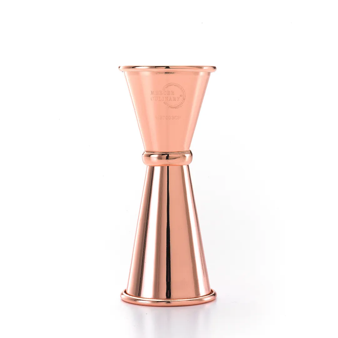 Mercer M37003CP Barfly Jigger, 1 oz / 1½ oz, 18/8 Stainless Steel, Copper‑Plated