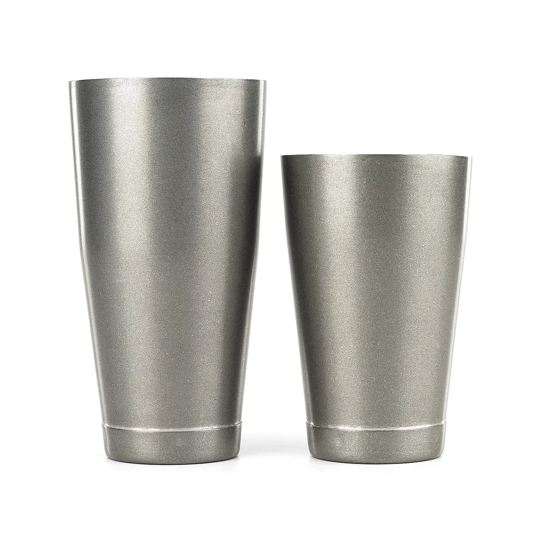 Mercer M37009VN Cocktail Shaker Set - 28 oz & 18 oz Stainless Steel Shakers, Vintage
