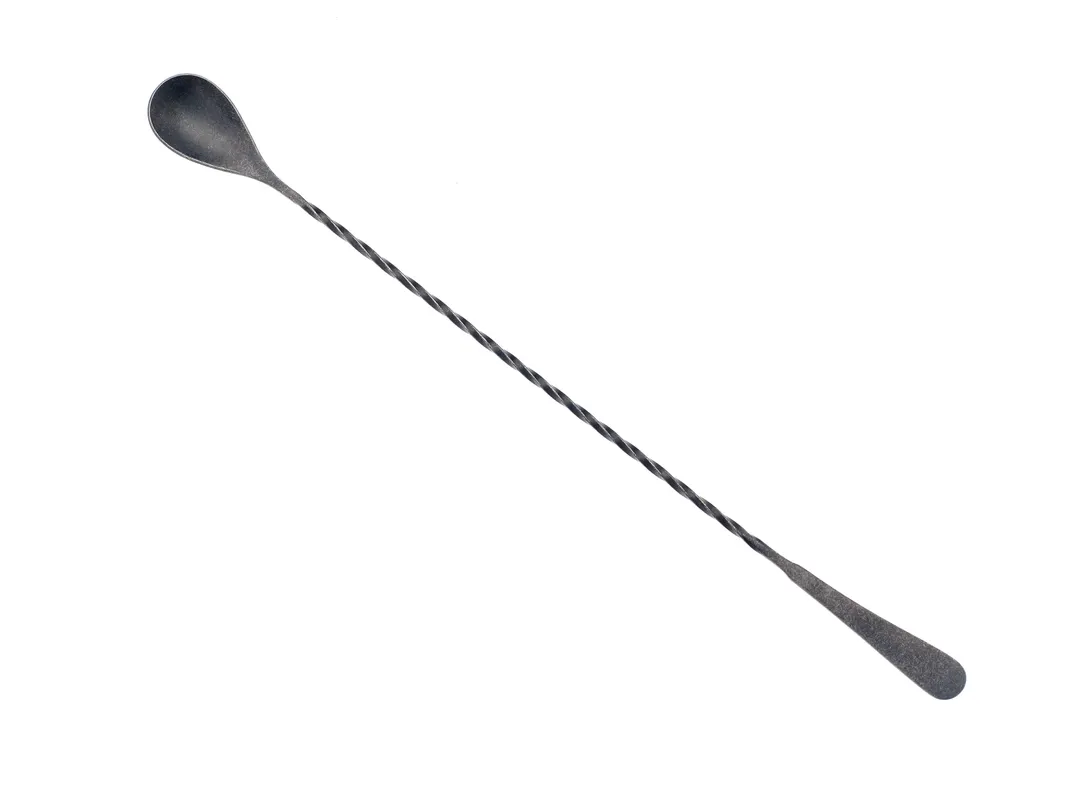 Mercer M37010VBK Barfly Japanese Bar Spoon, 13-3/16" Stainless Steel, Black, Twisted Stem