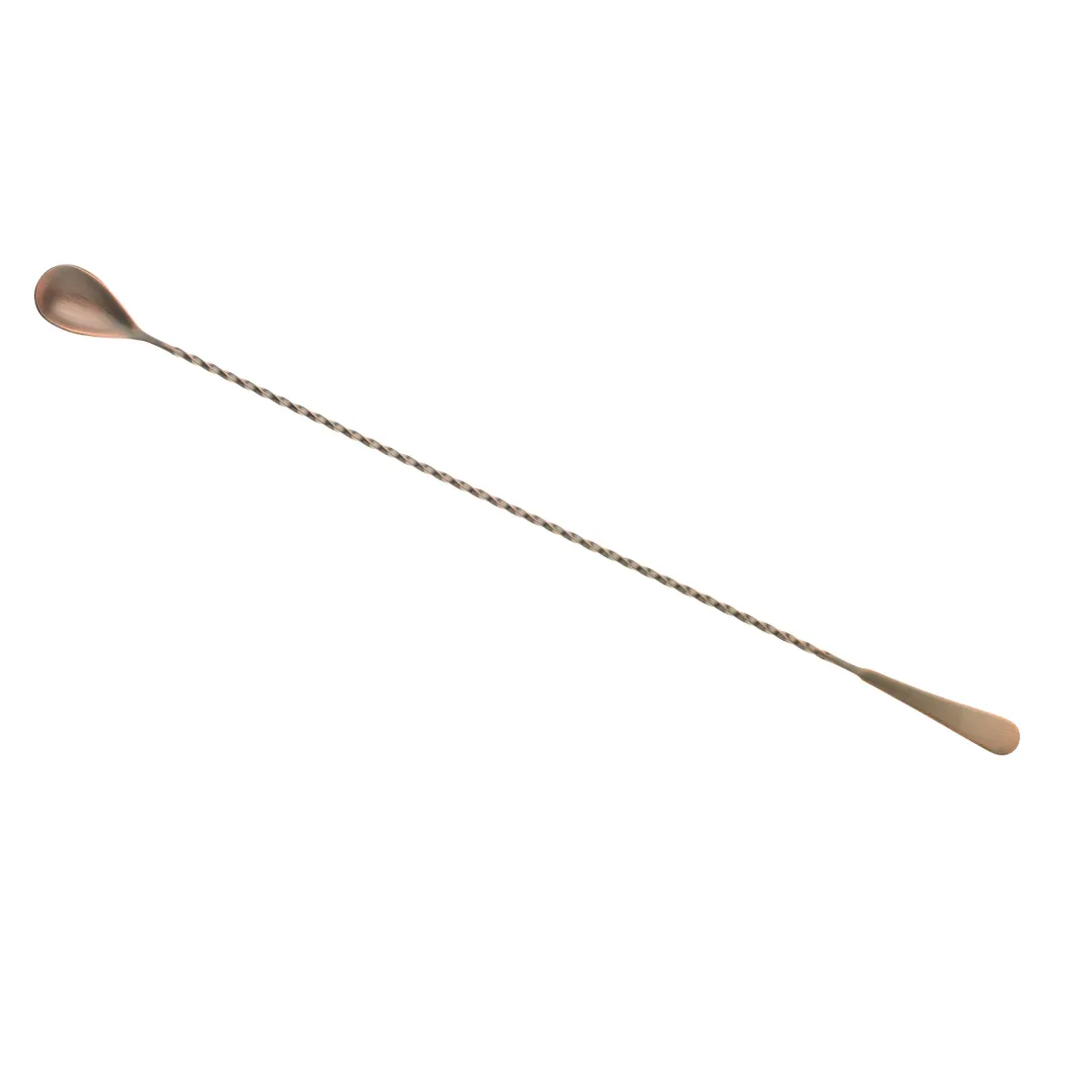 Mercer M37011ACP Japanese Bar Spoon, 17-1/8" (43.5 cm) 18/8 Stainless Steel, Copper‑Plated