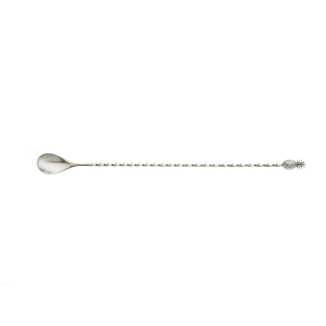 Mercer M37012PIN Barfly Classic Bar Spoon, 13¼" Pineapple End, Twisted Stem, 18/8 Stainless Steel