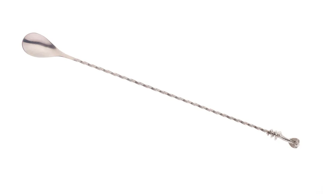 Mercer M37012SPT - Venym Bar Spoon, 11-13/16" (30 cm) Teardrop End, Stem, 18/8 Stainless Steel