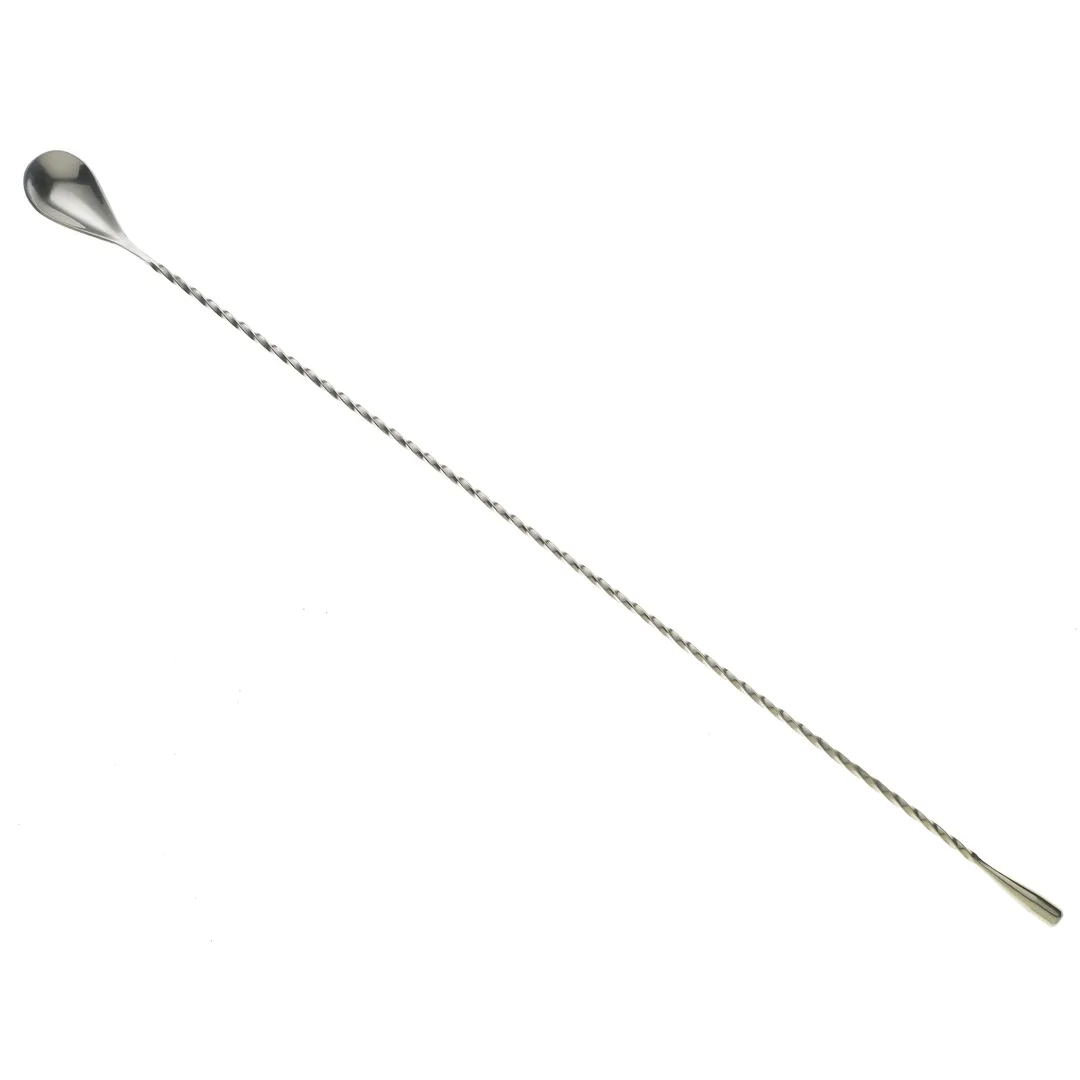 Mercer M37014 Barfly Bar Spoon, 19‑5/8" (50 cm) Teardrop End, Stem, One‑Piece 18/8 Stainless Steel