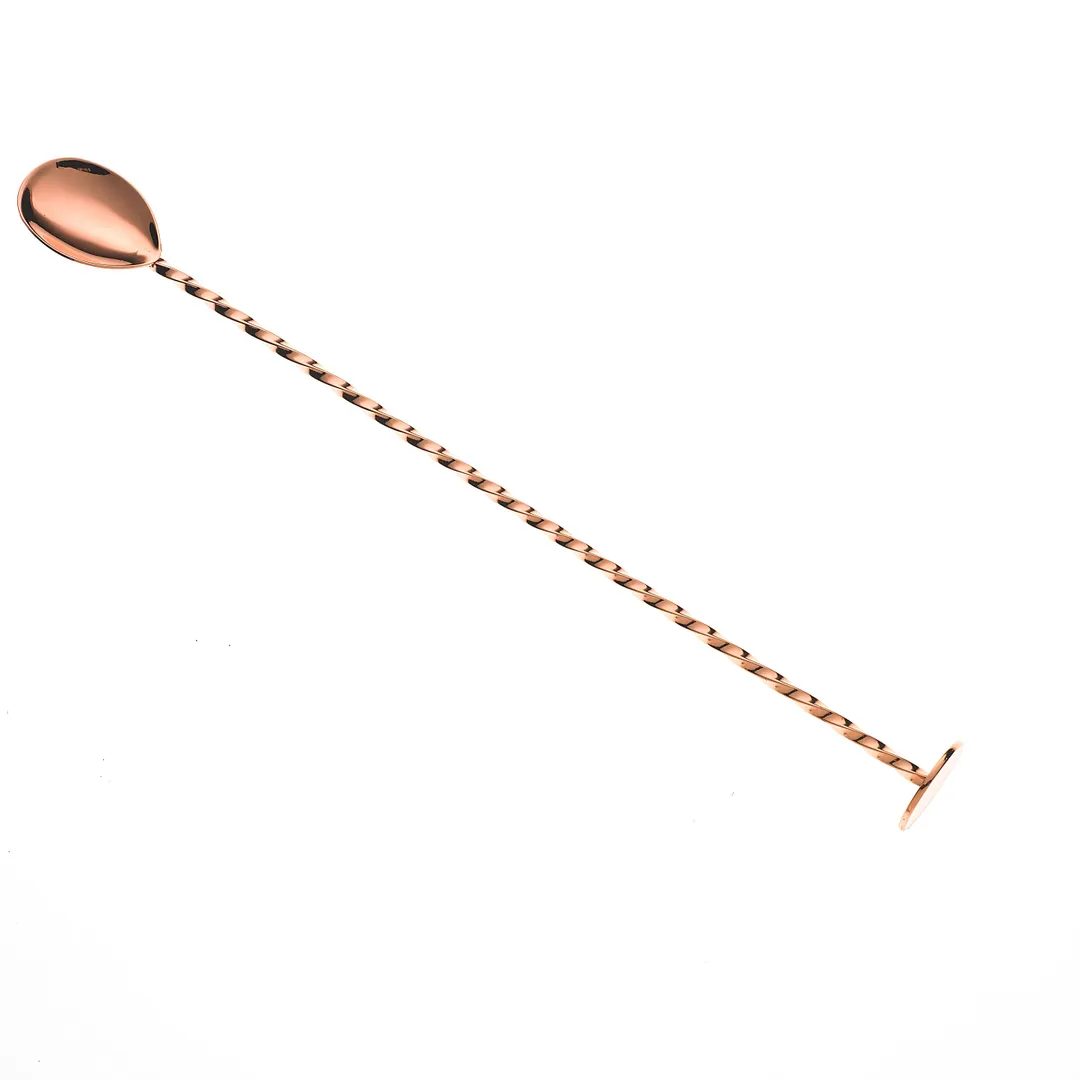 Mercer M37018CP Bar Spoon Muddler 11-13/16" Twisted Stem 18/8 Stainless Steel Copper‑Plated