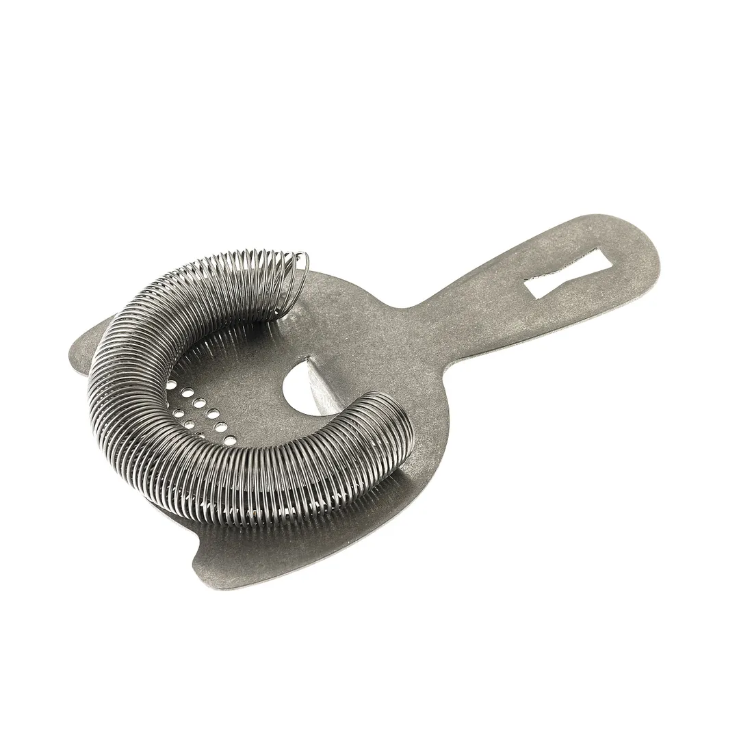 Mercer M37026VN Barfly Bar Strainer 6" 2-Prong Replaceable Spring Hanging Hole 18/8 SS Vintage