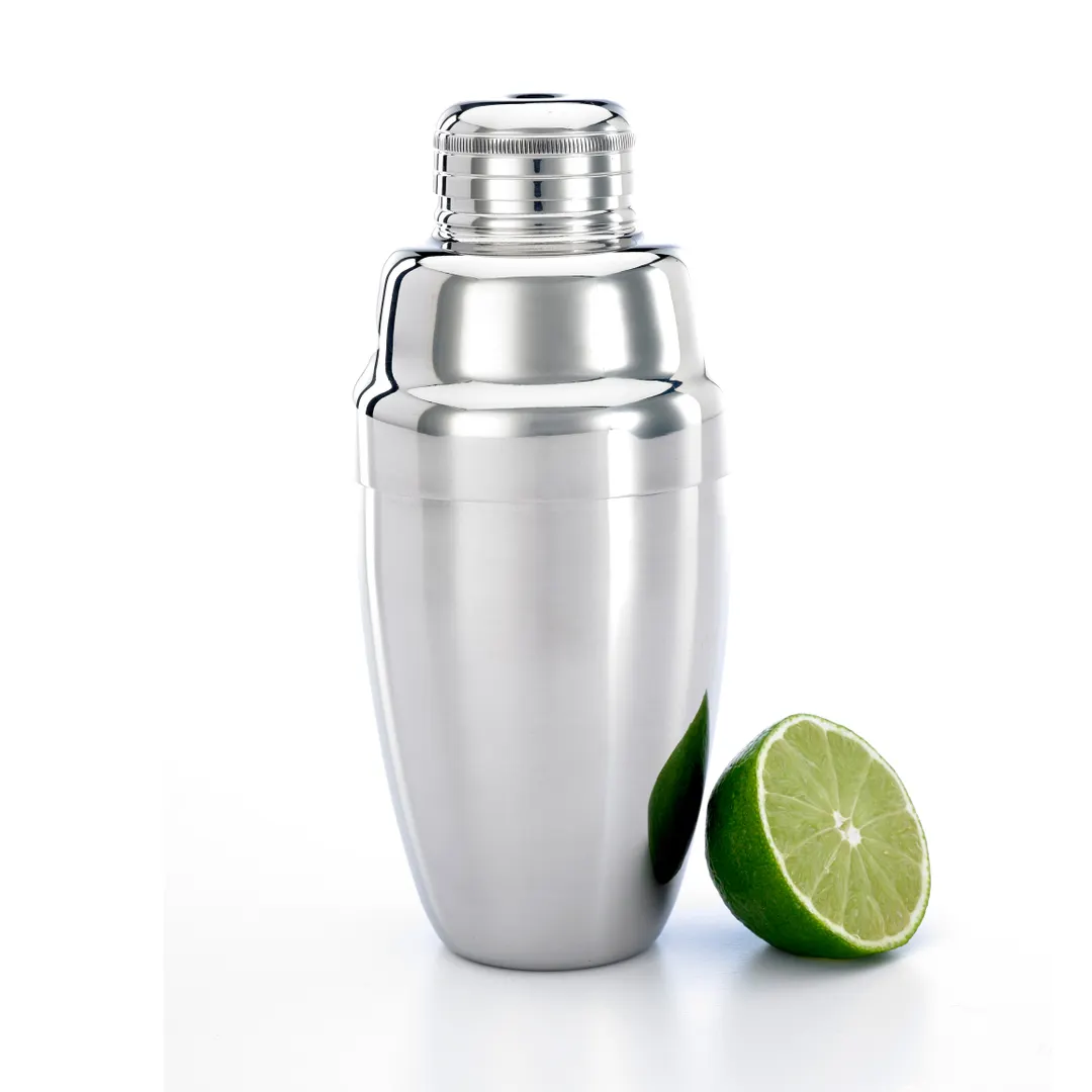 Mercer M37038 Barfly 3‑Piece Cocktail Shaker, 18 oz, Heavy‑Duty Stainless Steel