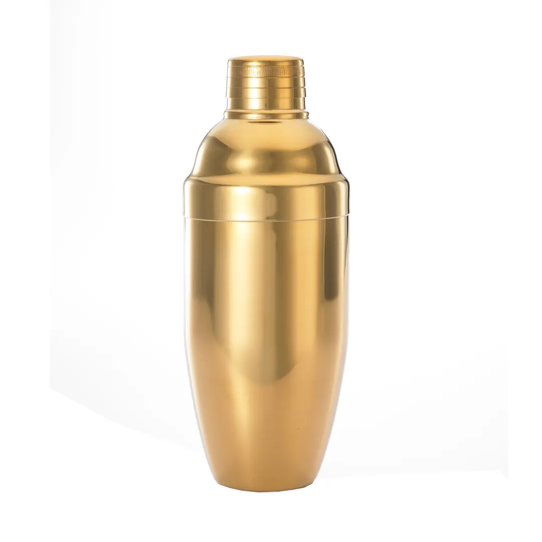 Mercer M37039GD Barfly Cocktail Shaker, 24 oz (3‑Piece), 18/8 Steel Core, Gold‑Plated