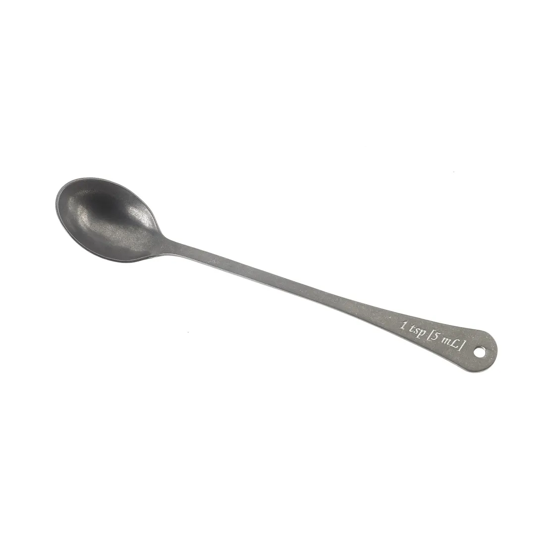 Mercer M37041 Barfly Measured Bar Spoon – 1 Tsp (5 ml) 6‑1/2" Stainless Steel Etched, Hanging Hole