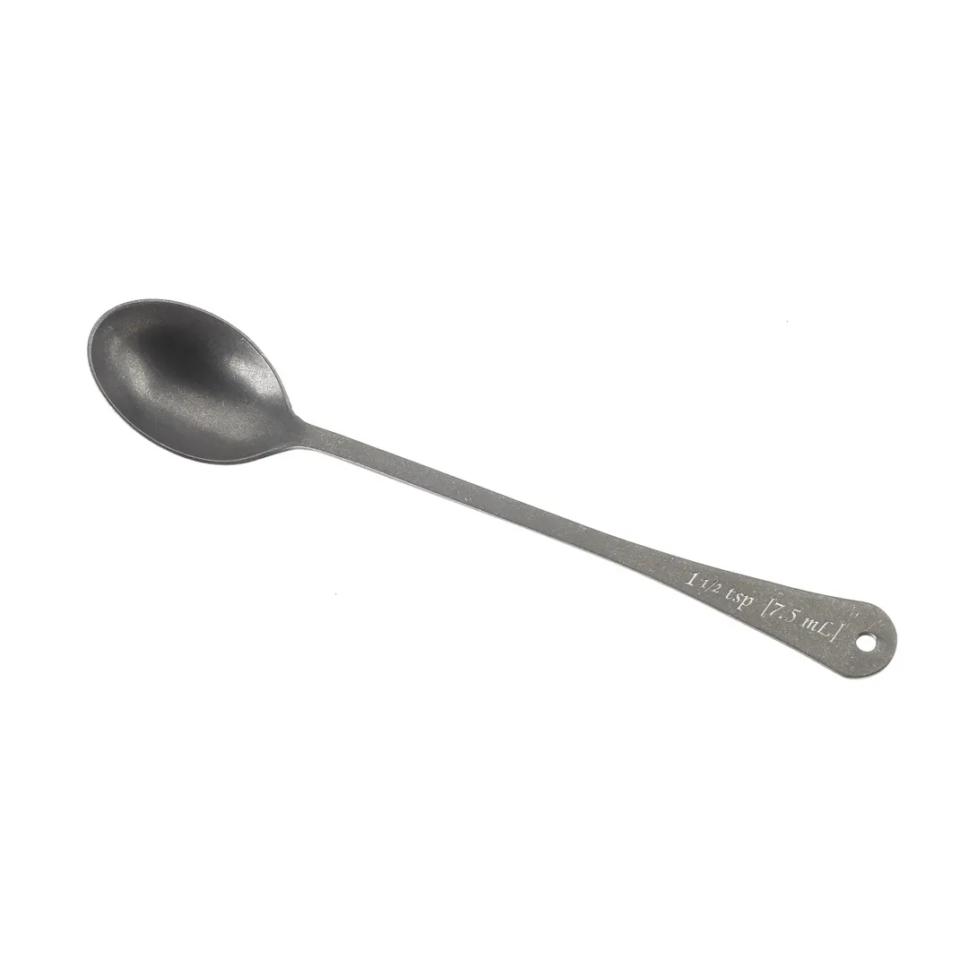 Mercer M37042 Bar Spoon, 1.5 tsp (7.5 ml) / 7-1/8" Etched, Hanging Hole, 18/8 Stainless Steel