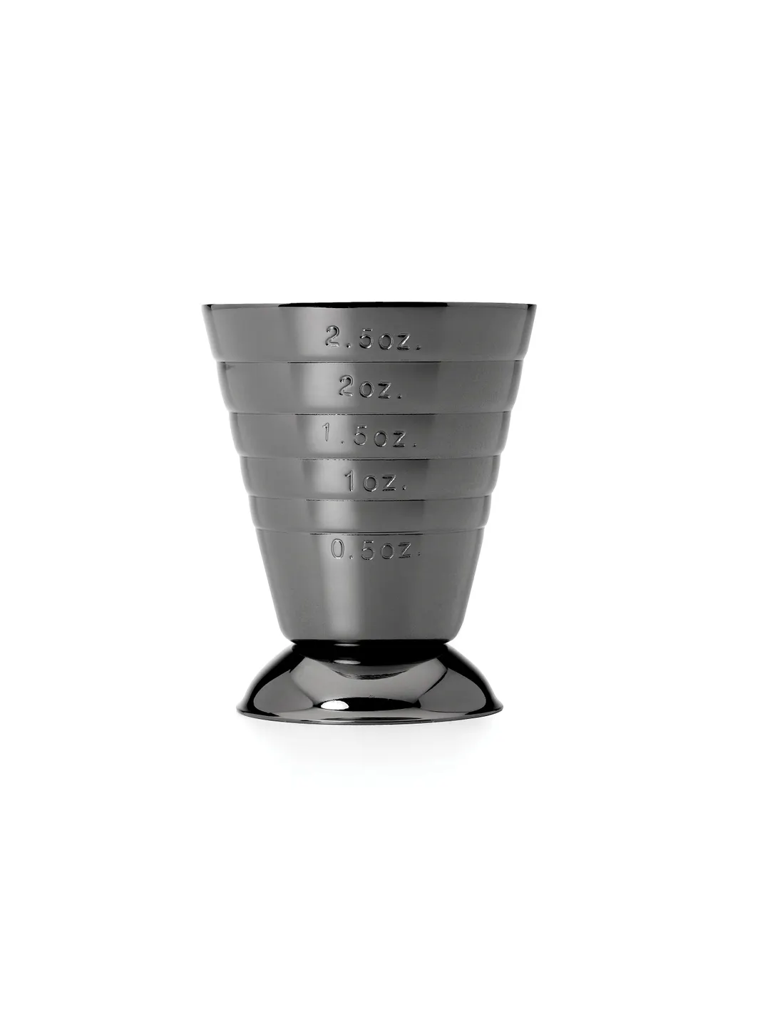Mercer M37069BK Barfly Measuring Cup, 2.5 Oz Stainless Steel, Black, Footed Base