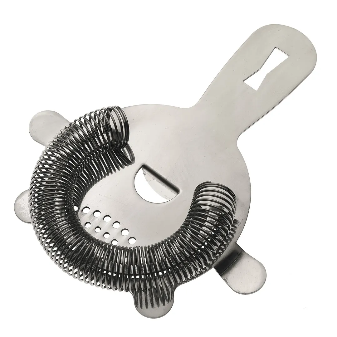 Mercer M37071 Spring Bar Strainer - 5-5/8" Length, 4-Prong, Hanging Hole, 18/8 Stainless Steel