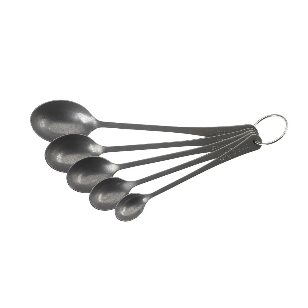 Mercer M37075 Bar Spoon Set, 5‑Piece 0.5‑tsp to 1‑tbsp Stainless Steel, Vintage, 4"-9" Length