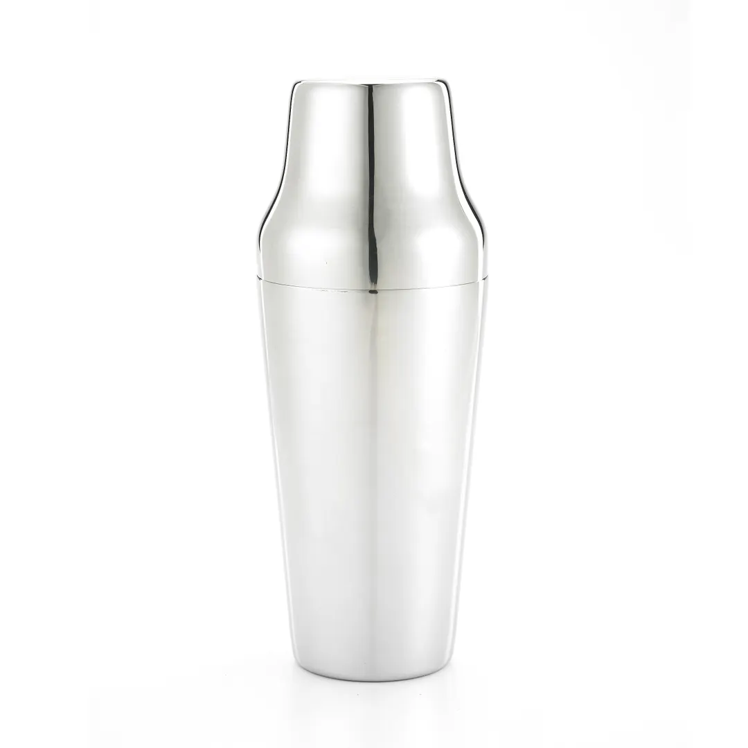 Mercer M37085 Bar Shaker Set, 24 oz (700 ml) 2‑Pc, 3‑1/2" Dia × 9‑3/4" H, 18/8 Steel, Mirror