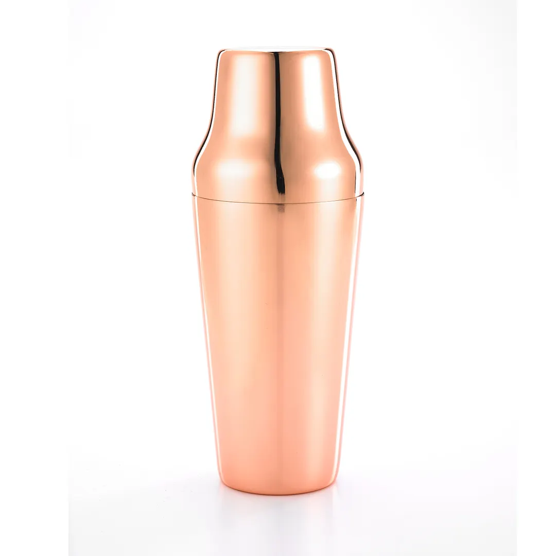 Mercer M37085CP Cocktail Shaker Set, 24 oz 2‑Pc, 3‑1/2" x 9‑3/4" Steel, Copper Plated