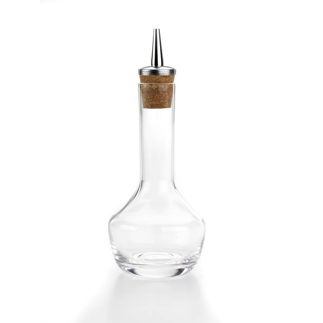 Mercer M37089 Barfly Bitters Bottle, 3 oz (90 ml), 2‑3/8" x 6" Stainless Dasher Top with Cork