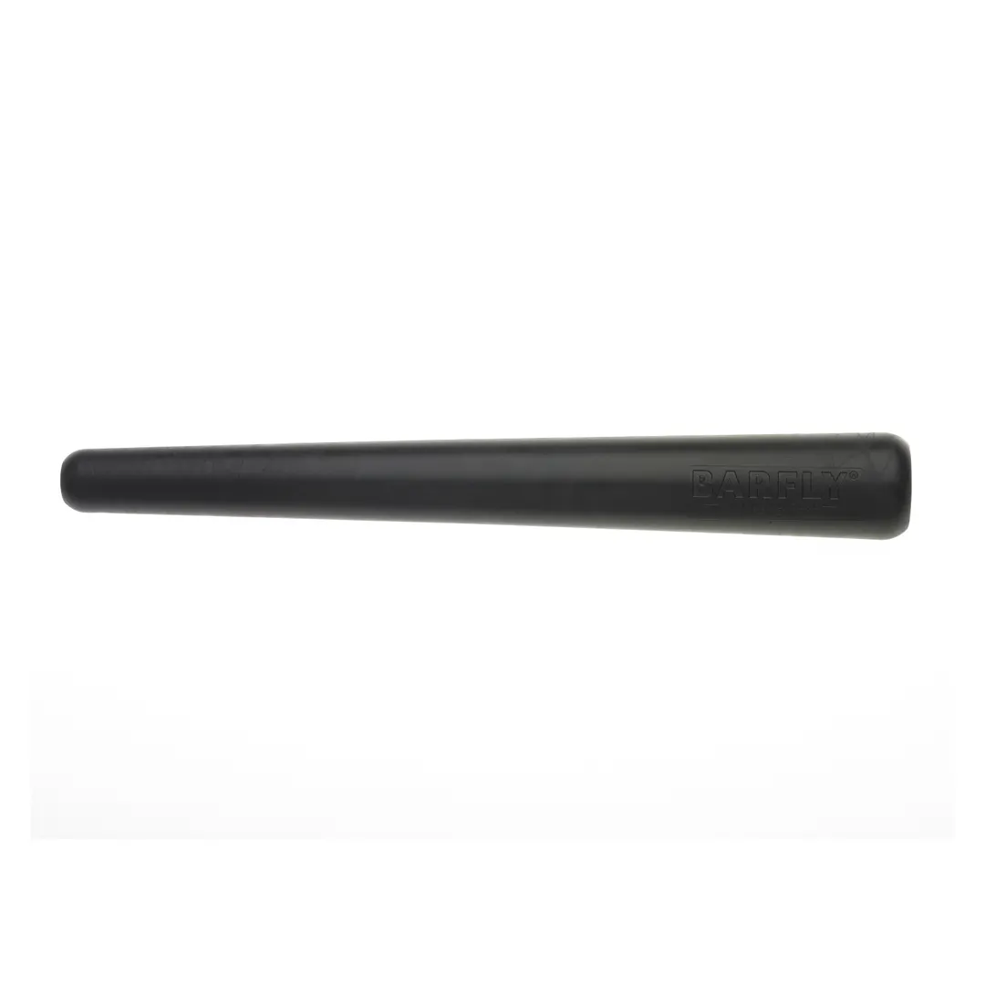 Mercer M37091 Barfly Deluxe Muddler, 12" Tapered Flat‑Bottom, Black Plastic, Dishwasher‑Safe